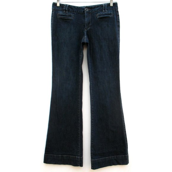 Ann Taylor Loft - Flare Leg Dark Wash Sz 6 - Picture 2 of 5